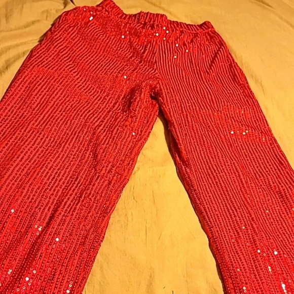 Pink sequin pants - Picture 1 of 2